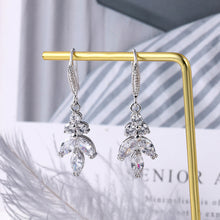 Load image into Gallery viewer, WeimanJewelry Round Marquise Cubic Zirconia Women CZ Bridal Dangle Drop Earrings for Wedding Bride Bridesmaid
