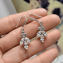 Load image into Gallery viewer, WeimanJewelry Round Marquise Cubic Zirconia Women CZ Bridal Dangle Drop Earrings for Wedding Bride Bridesmaid