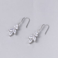 Load image into Gallery viewer, WeimanJewelry Round Marquise Cubic Zirconia Women CZ Bridal Dangle Drop Earrings for Wedding Bride Bridesmaid