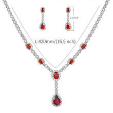 Load image into Gallery viewer, Weiman Jewelry High Quality Cubic Zirconia Necklace and Earring Wedding Set