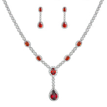 Load image into Gallery viewer, Weiman Jewelry High Quality Cubic Zirconia Necklace and Earring Wedding Set
