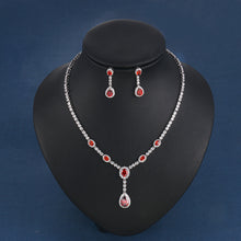 Load image into Gallery viewer, Weiman Jewelry High Quality Cubic Zirconia Necklace and Earring Wedding Set