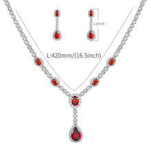 Load image into Gallery viewer, Weiman Jewelry High Quality Cubic Zirconia Necklace and Earring Wedding Set
