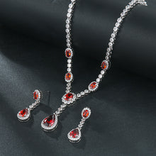 Load image into Gallery viewer, Weiman Jewelry High Quality Cubic Zirconia Necklace and Earring Wedding Set
